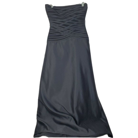 NWT Tadashi Size US 8P Petite Black Strapless Gown - Picture 1 of 9